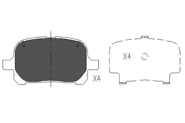 KAVO PARTS Комплект тормозных колодок, дисковый тормоз KBP-9051